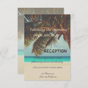 Invitation Beach Tropical, Réception Palm