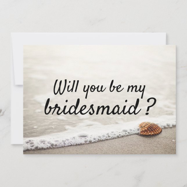 Invitation Beach Waves Mariage Bridesmaid (Devant)