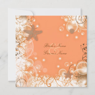 Invitation Beach wedding theme