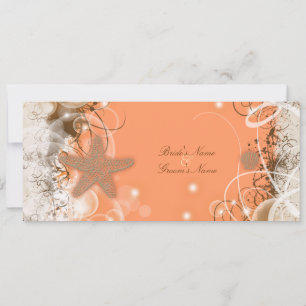 Invitation Beach wedding theme ~ elegant party custom