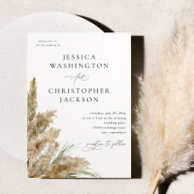 Beachy Boho Pampas Grass Mariage V2