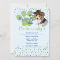 Beagle Chien Chien bleu Anniversaire de enfant Inv