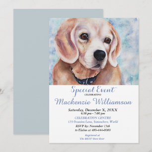 INVITATION BEAGLE SOUHAITE UN ANNIVERSAIRE HEUREUX