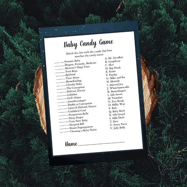 Invitation Bear Candy Match Baby shower Jeu (Créateur téléchargé)