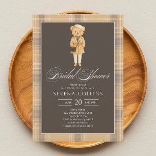 Invitation Bear Club Neutral Beige Fall Fête des mariées