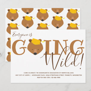 Invitation Bear Kindergarten Graduation