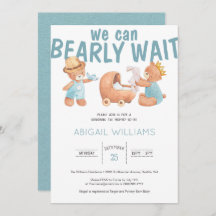 Bearly Wait C'est un Baby shower d'ours en peluche