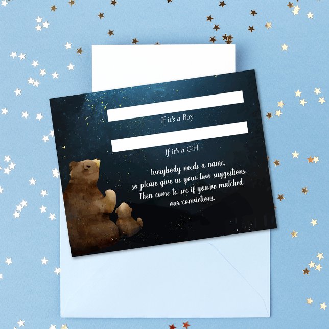 Invitation Bears Name Suggestions Baby shower Jeu (Créateur téléchargé)
