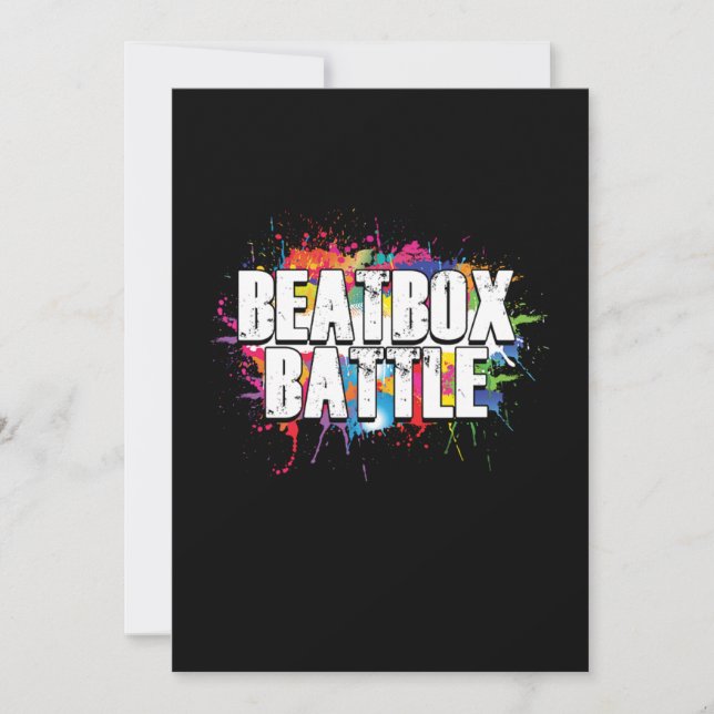 Invitation Beatbox Battle Graffiti Beatboxer DJ Rap Hiphop Gi (Devant)