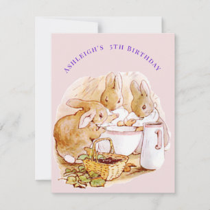Invitation Beatrix Potter 5Anniversaire Jemima Puddle Duck