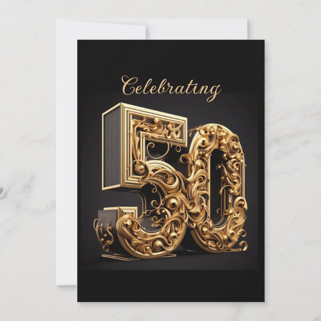 INVITATION BEAU 50E ANNIVERSAIRE MARIAGE D'OR (Dos)