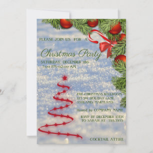 Invitation Beau arbre de Noël Cool