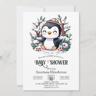 Invitation Beau Baby shower de Pingouin