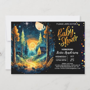 Invitation Beau bois dans le Baby shower des bois