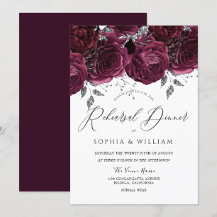 Invitation Beau Déjeuner de répétition Rose de Maroon en Bour