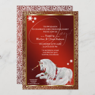 Invitation Beau Imaginaire Noël Unicorn Joy