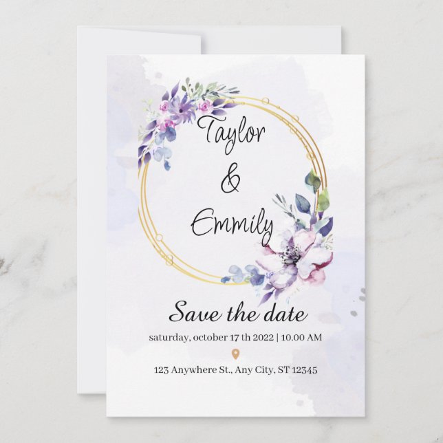 Invitation beau mariage (Devant)