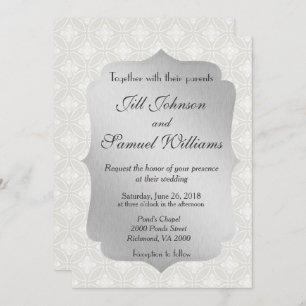 Invitation Beau Mariage Argent