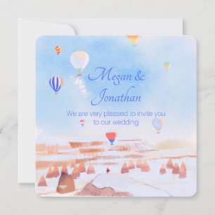 Invitation Beau mariage de montgolfière Cappadoce