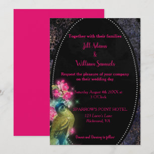 Invitation Beau Mariage d'élégance d'oiseaux
