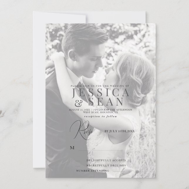 Invitation Beau Mariage Double Photo (Devant)