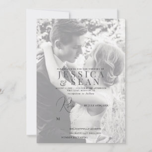 Invitation Beau Mariage Double Photo