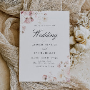 Invitation Beau Mariage floral doux