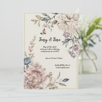 Invitation Beau Mariage Floral / Enregistrer L'Invitation Dat