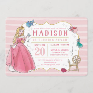 Invitation Beauté dormante   Aquarelle Anniversaire