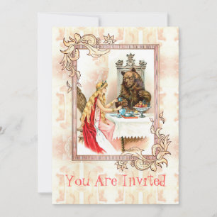 Invitation Beauté En Rose Et L'Invitation De La Bête