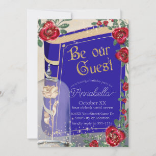 Invitation Beauté glamour et conte de fée de la bête