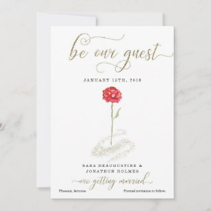 Invitation Beauté & la bête Économisez la date Annonce 5x7