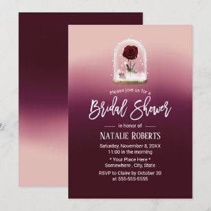 Invitation Beauté Rose Flower Dome Fairy Tale Fête des mariée