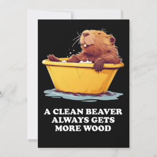 Invitation Beaver Lover