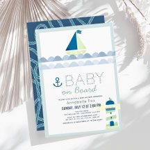 Bébé à bord Baby shower Nautical Blue Boy
