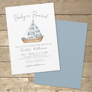 Invitation Bébé à bord Baby shower nautique