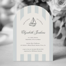Bébé à bord Elégant Baby shower Blue Sailboat