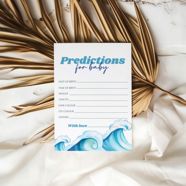 Invitation Bébé À Bord Prédictions De Baby shower Pour Bébé (Créateur téléchargé)