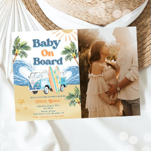 Invitation Bébé à bord Surf Beach Baby shower Photo