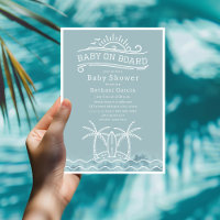 Bébé à bord surf Waves Baby shower bleu