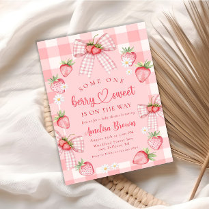 Invitation Bébé à la fraise sucrée d'été