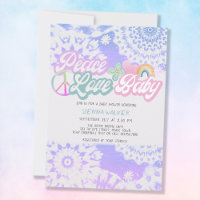 Bébé Amour Paix Baby Shower Tie Dye Pastel Groovy