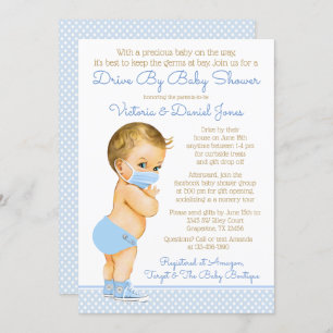 Invitation Bébé avec lecteur de masques par Baby shower