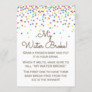 Invitation Bébé Baby shower arrosé Jeu Taille des signes 5x7"