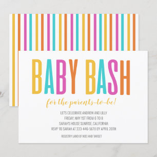 Invitation Bébé Bash