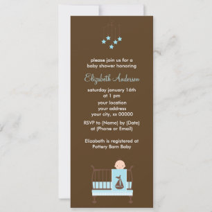Invitation Bébé bleu dans le Baby shower des bébés