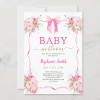 Bébé boule rose chaud en fleur Baby shower fille