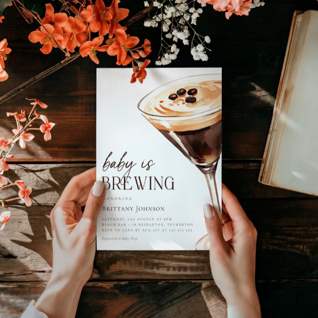 Invitation Bébé brasse Espresso Martini Baby shower (Créateur téléchargé)