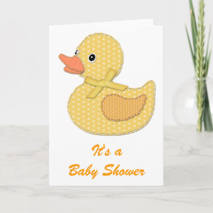 Invitation Bébé Canard Appliqué Jaune, C'est un Baby shower
