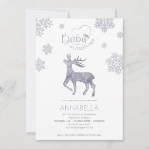 Invitation Bébé, c'est froid à l'extérieur du Baby shower nor